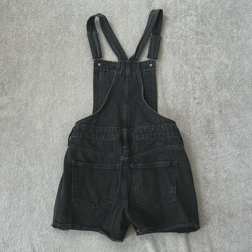 Madewell adirondack short overalls in washed black XXS - Picture 9 of 11